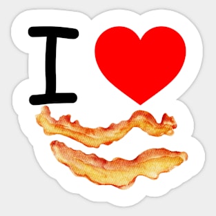 I Heart Bacon Sticker